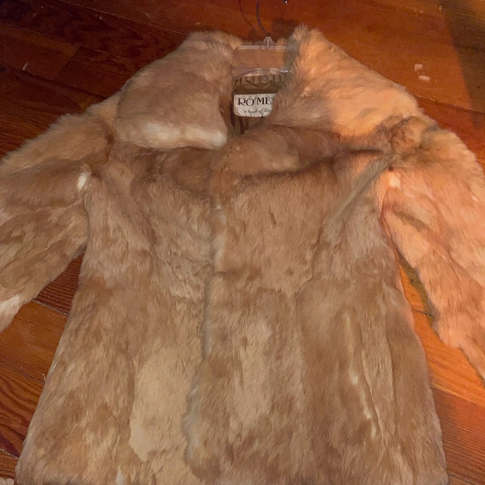 Women’s rabbit fur coat by Romen size small